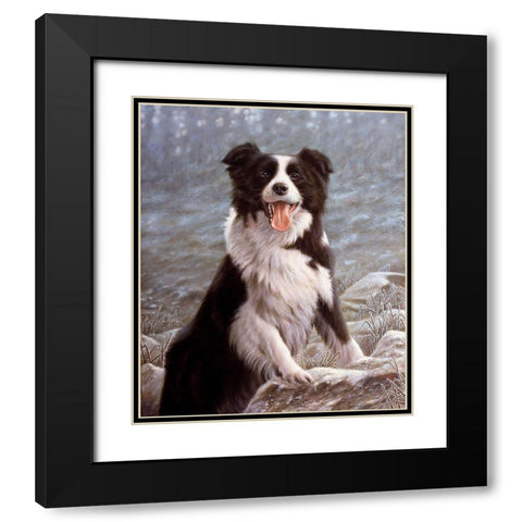 025c Black Modern Wood Framed Art Print with Double Matting by Silver, John