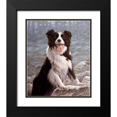 025c Black Modern Wood Framed Art Print with Double Matting by Silver, John