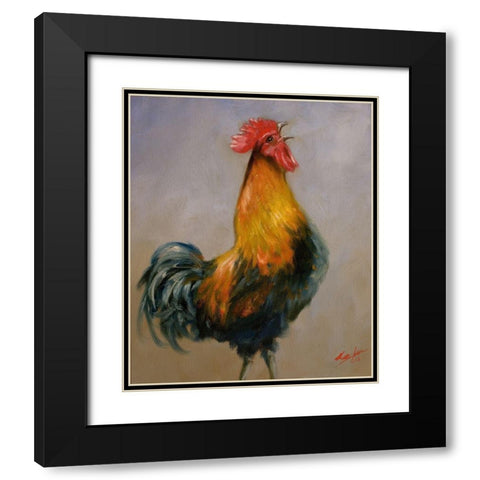 C001 Black Modern Wood Framed Art Print with Double Matting by Silver, John