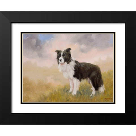 55 Black Modern Wood Framed Art Print with Double Matting by Silver, John