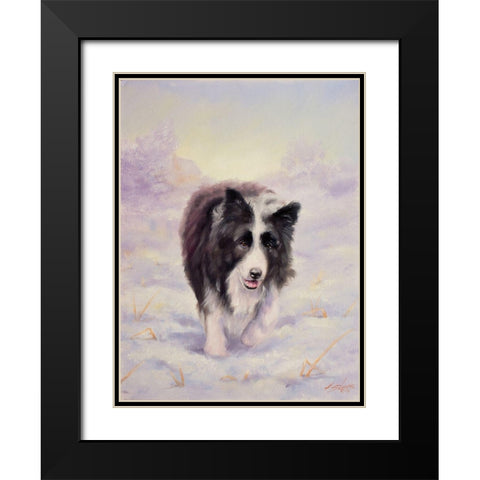 56 Black Modern Wood Framed Art Print with Double Matting by Silver, John