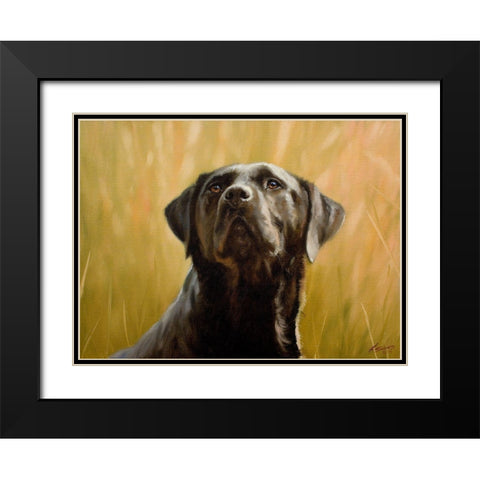 057b Black Modern Wood Framed Art Print with Double Matting by Silver, John