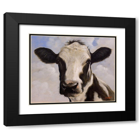 C012 Black Modern Wood Framed Art Print with Double Matting by Silver, John