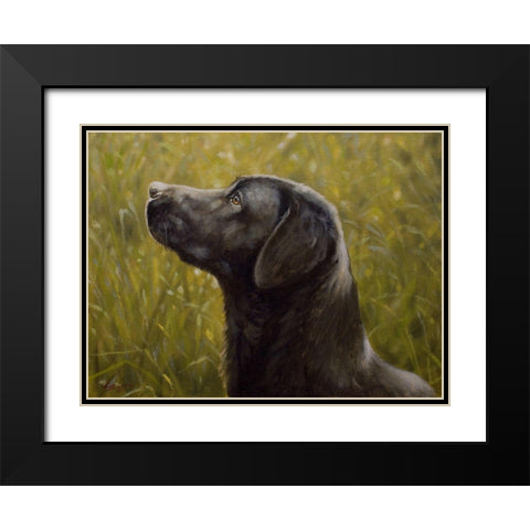 D066 Black Modern Wood Framed Art Print with Double Matting by Silver, John