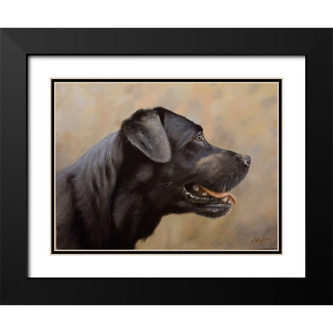 D068 Black Modern Wood Framed Art Print with Double Matting by Silver, John