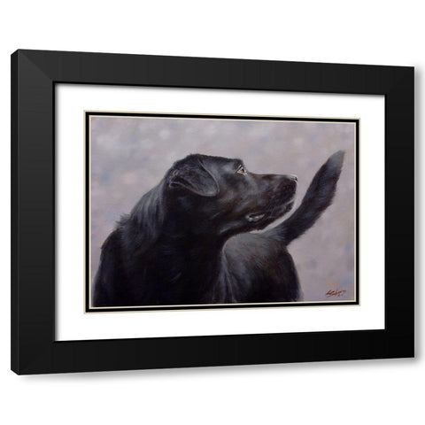 D070 Black Modern Wood Framed Art Print with Double Matting by Silver, John