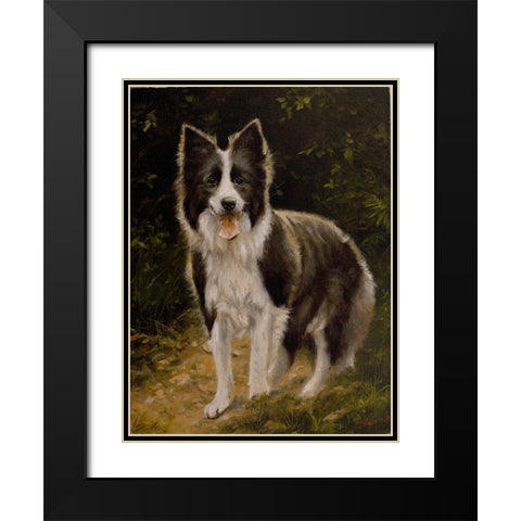 D073 Black Modern Wood Framed Art Print with Double Matting by Silver, John