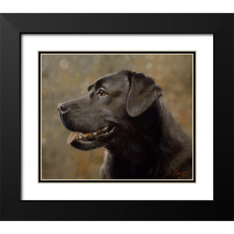 D074 Black Modern Wood Framed Art Print with Double Matting by Silver, John