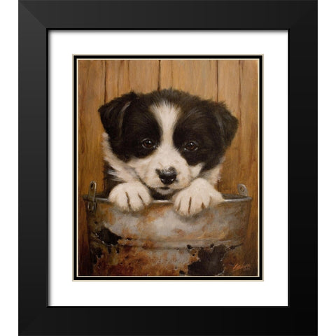 94 Black Modern Wood Framed Art Print with Double Matting by Silver, John
