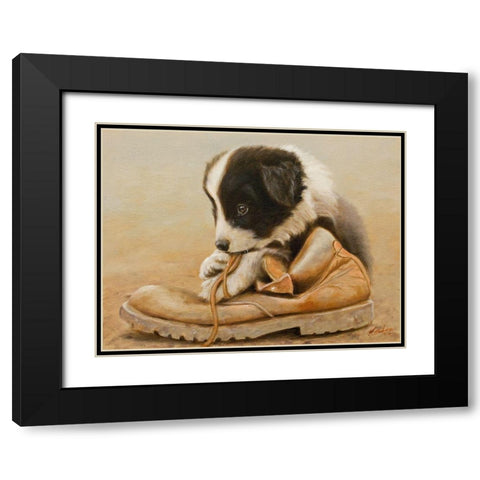 109 Black Modern Wood Framed Art Print with Double Matting by Silver, John