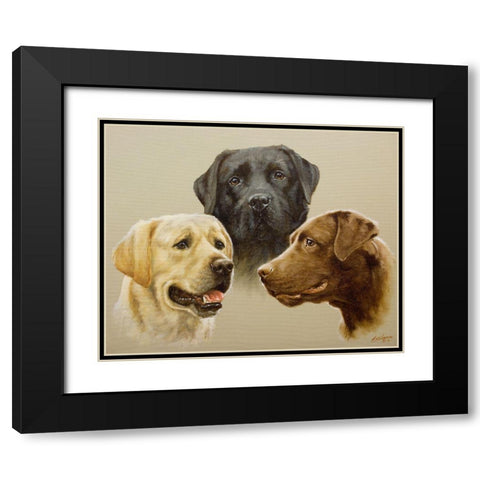 136 Black Modern Wood Framed Art Print with Double Matting by Silver, John