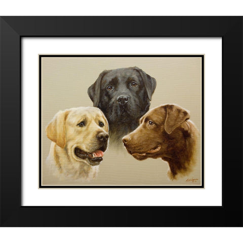 136 Black Modern Wood Framed Art Print with Double Matting by Silver, John