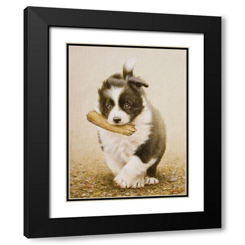 222 Black Modern Wood Framed Art Print with Double Matting by Silver, John