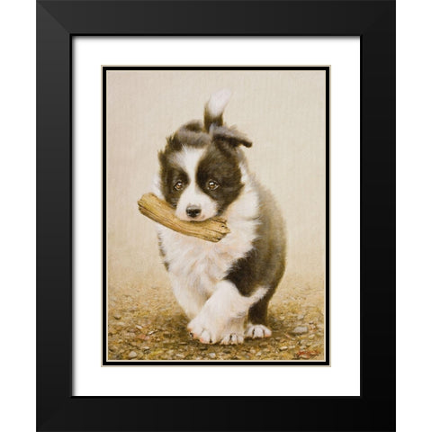 222 Black Modern Wood Framed Art Print with Double Matting by Silver, John