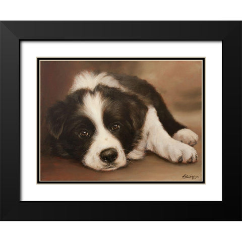 313 Black Modern Wood Framed Art Print with Double Matting by Silver, John