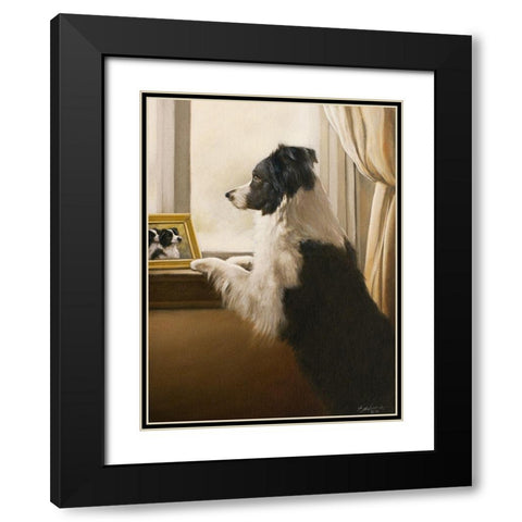 324 Black Modern Wood Framed Art Print with Double Matting by Silver, John