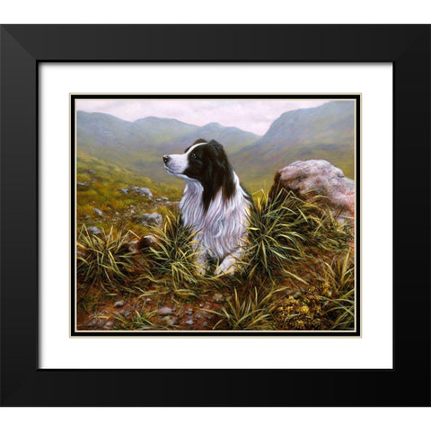 Js74-C Black Modern Wood Framed Art Print with Double Matting by Silver, John