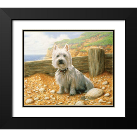 Js136-B Black Modern Wood Framed Art Print with Double Matting by Silver, John