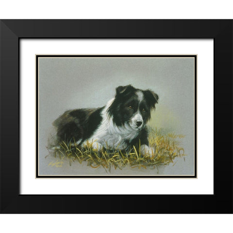 Js128-A Black Modern Wood Framed Art Print with Double Matting by Silver, John