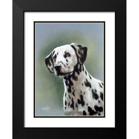 Js124-B Black Modern Wood Framed Art Print with Double Matting by Silver, John