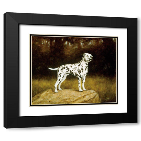 Js118-A Black Modern Wood Framed Art Print with Double Matting by Silver, John