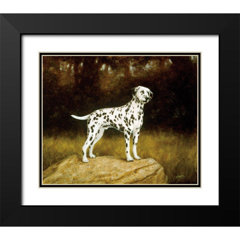 Js118-A Black Modern Wood Framed Art Print with Double Matting by Silver, John