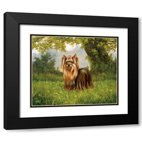 Js117-A Black Modern Wood Framed Art Print with Double Matting by Silver, John
