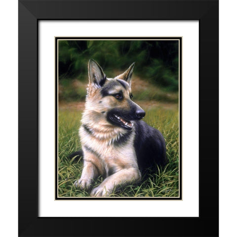 Js90-A Black Modern Wood Framed Art Print with Double Matting by Silver, John