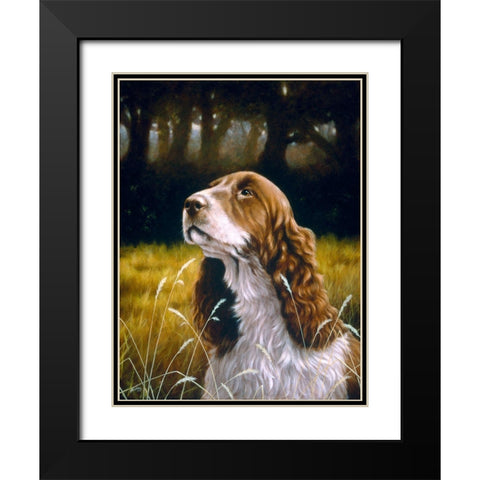 Js114-B Black Modern Wood Framed Art Print with Double Matting by Silver, John