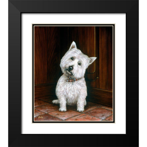 Js105-A Black Modern Wood Framed Art Print with Double Matting by Silver, John