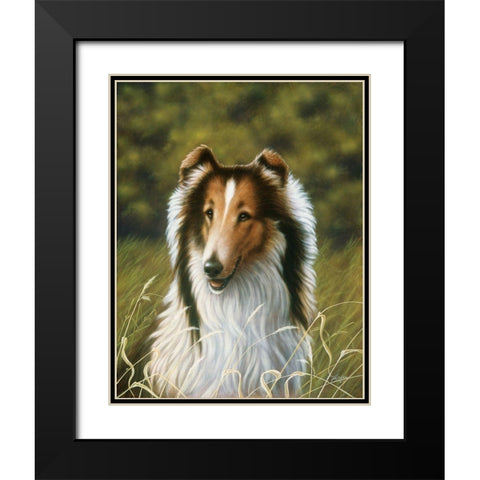 Js89-A Black Modern Wood Framed Art Print with Double Matting by Silver, John