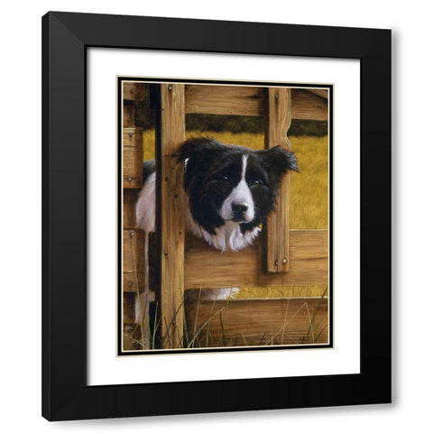Jsm1-B Black Modern Wood Framed Art Print with Double Matting by Silver, John