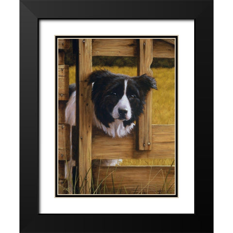 Jsm1-B Black Modern Wood Framed Art Print with Double Matting by Silver, John