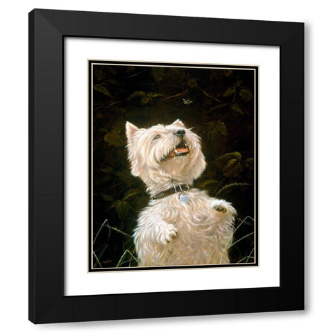 Js108-A Black Modern Wood Framed Art Print with Double Matting by Silver, John