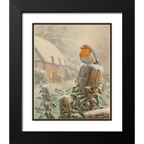 W542(L) Black Modern Wood Framed Art Print with Double Matting by Silver, John