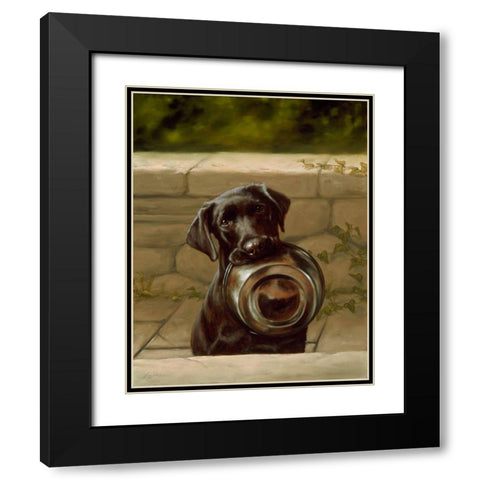 Supper Time Black Modern Wood Framed Art Print with Double Matting by Silver, John