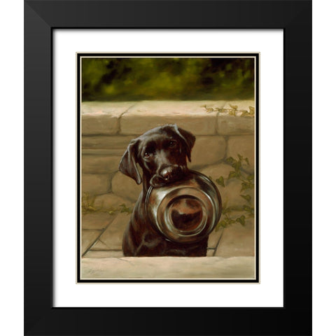 Supper Time Black Modern Wood Framed Art Print with Double Matting by Silver, John