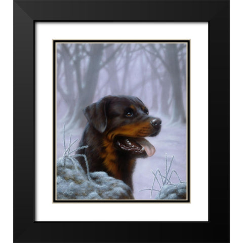 98-A Black Modern Wood Framed Art Print with Double Matting by Silver, John