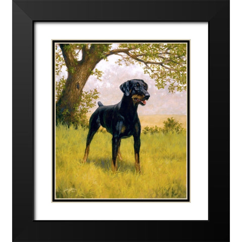 115-A Black Modern Wood Framed Art Print with Double Matting by Silver, John