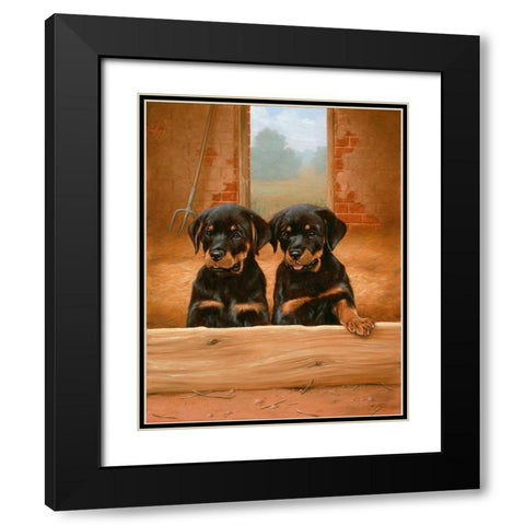 Jsm22- B Black Modern Wood Framed Art Print with Double Matting by Silver, John