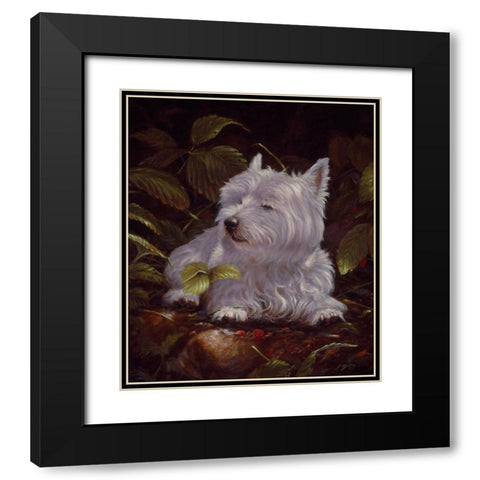 Js107-A Black Modern Wood Framed Art Print with Double Matting by Silver, John