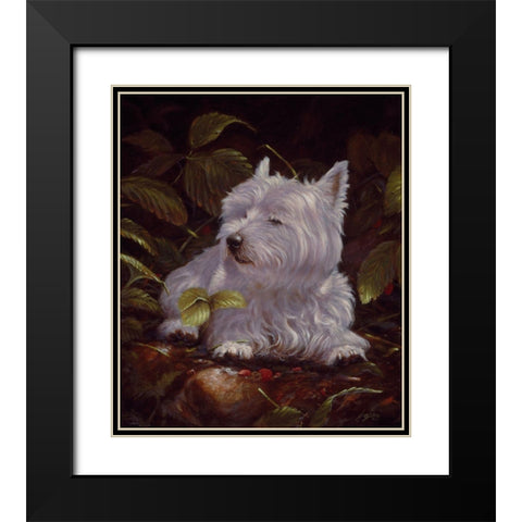 Js107-A Black Modern Wood Framed Art Print with Double Matting by Silver, John