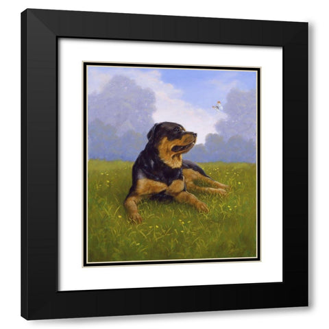 Jsm33-B Black Modern Wood Framed Art Print with Double Matting by Silver, John