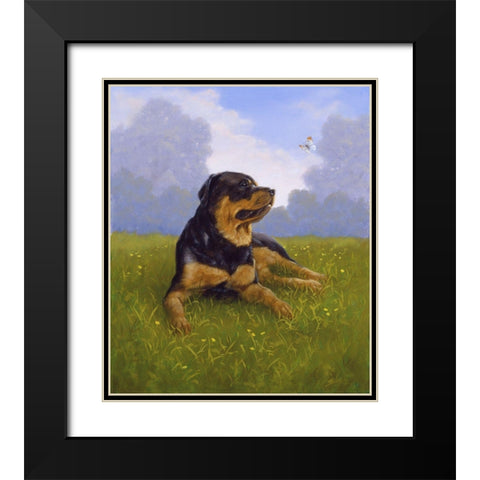 Jsm33-B Black Modern Wood Framed Art Print with Double Matting by Silver, John