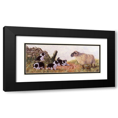 Js66-A Black Modern Wood Framed Art Print with Double Matting by Silver, John