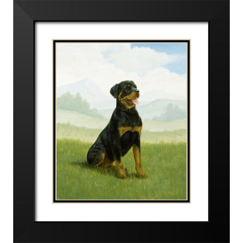 Jsm34-B Black Modern Wood Framed Art Print with Double Matting by Silver, John