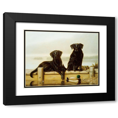 Jsm41-A Black Modern Wood Framed Art Print with Double Matting by Silver, John