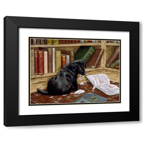 Js7-B Black Modern Wood Framed Art Print with Double Matting by Silver, John