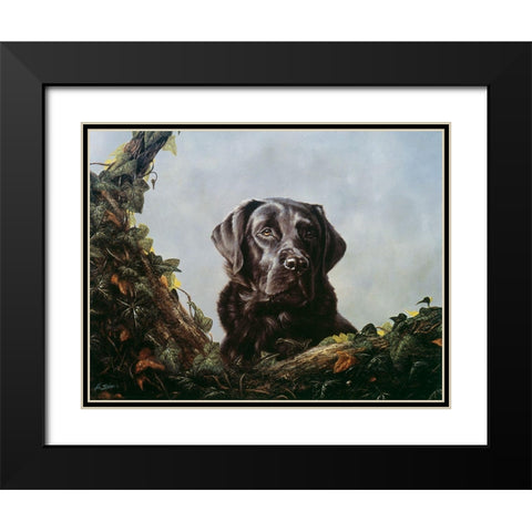 Js9-F Black Modern Wood Framed Art Print with Double Matting by Silver, John