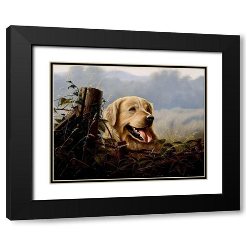 Js15-C Black Modern Wood Framed Art Print with Double Matting by Silver, John